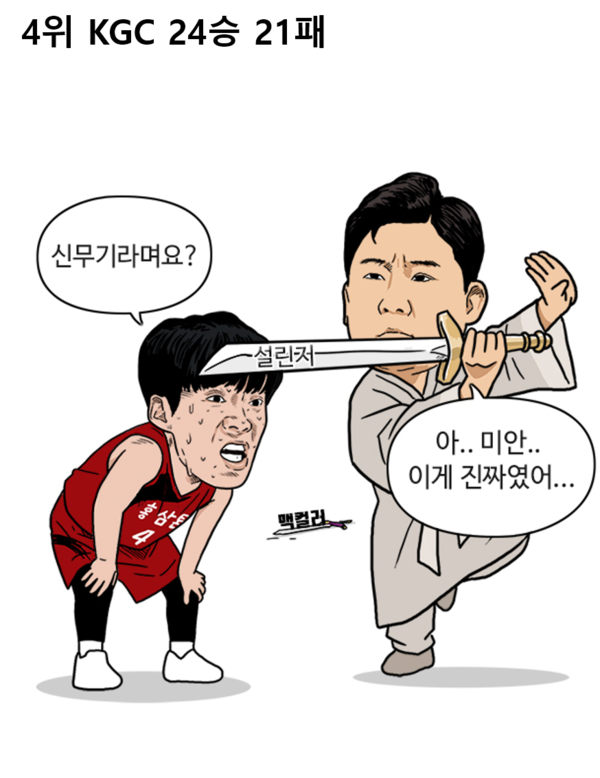 [KBL 결산 카툰]무야호~ 감독님이 그만큼 신나시는거지…
